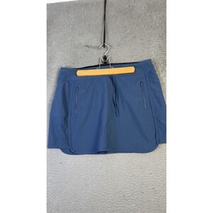 Magellan Outdoors Skort Womens Large Blue Fish Gear Stretch‎ Zip Pockets Fishing